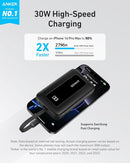 Portable Charger, 10,000Mah 30W Power Bank, USB - C in and Out Fast Charging Battery Pack