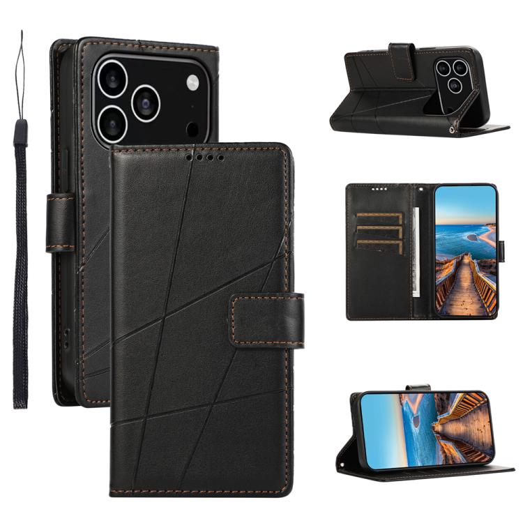 PU Genuine Leather Texture Embossed Line Phone Case, For iPhone 17 Pro Max, For iPhone 17 Pro, For iPhone 17, For iPhone 17 Air, iPhone 16e, For iPhone 16 Pro Max, For iPhone 16 Pro, For iPhone 16 Plus