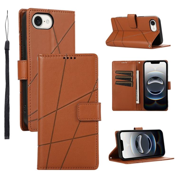 PU Genuine Leather Texture Embossed Line Phone Case, For iPhone 17 Pro Max, For iPhone 17 Pro, For iPhone 17, For iPhone 17 Air, iPhone 16e, For iPhone 16 Pro Max, For iPhone 16 Pro, For iPhone 16 Plus