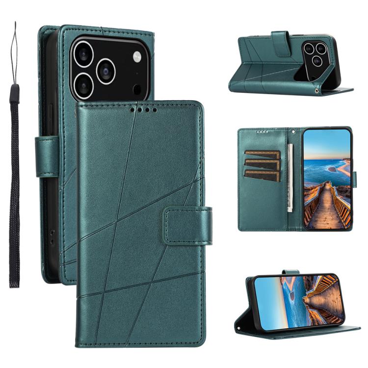 PU Genuine Leather Texture Embossed Line Phone Case, For iPhone 17 Pro Max, For iPhone 17 Pro, For iPhone 17, For iPhone 17 Air, iPhone 16e, For iPhone 16 Pro Max, For iPhone 16 Pro, For iPhone 16 Plus