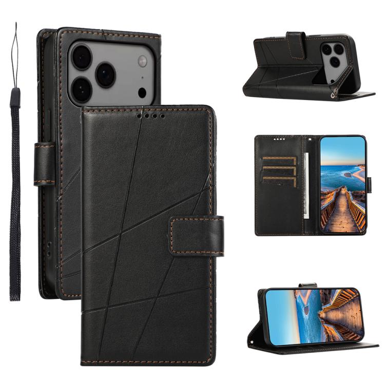 PU Genuine Leather Texture Embossed Line Phone Case, For iPhone 17 Pro Max, For iPhone 17 Pro, For iPhone 17, For iPhone 17 Air, iPhone 16e, For iPhone 16 Pro Max, For iPhone 16 Pro, For iPhone 16 Plus