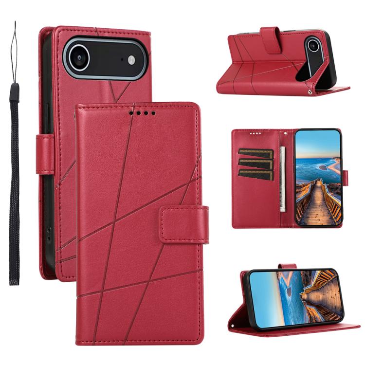 PU Genuine Leather Texture Embossed Line Phone Case, For iPhone 17 Pro Max, For iPhone 17 Pro, For iPhone 17, For iPhone 17 Air, iPhone 16e, For iPhone 16 Pro Max, For iPhone 16 Pro, For iPhone 16 Plus
