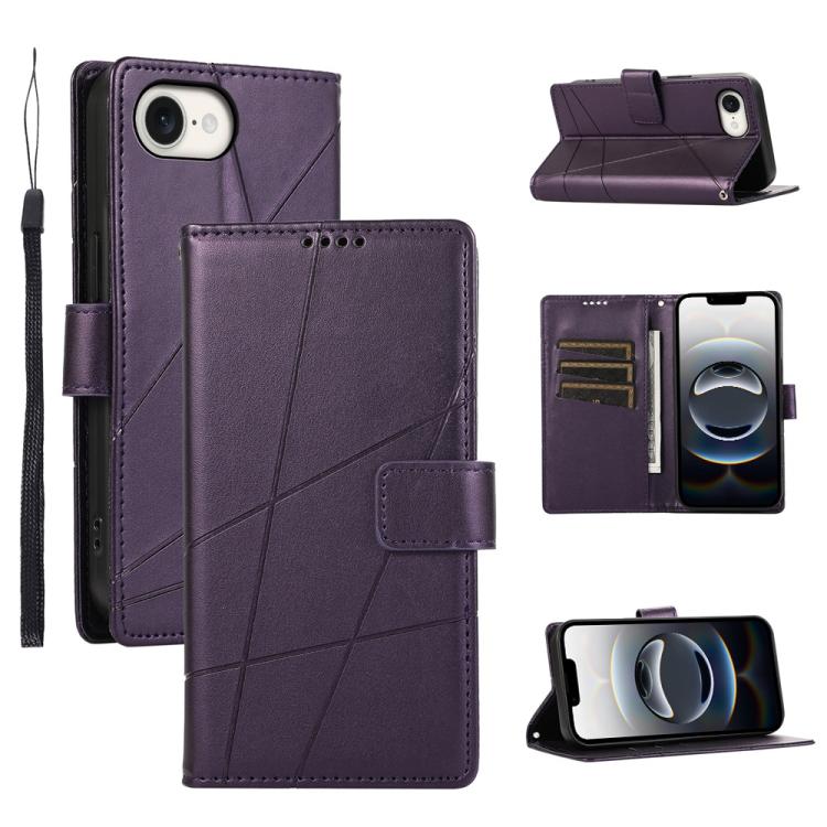 PU Genuine Leather Texture Embossed Line Phone Case, For iPhone 17 Pro Max, For iPhone 17 Pro, For iPhone 17, For iPhone 17 Air, iPhone 16e, For iPhone 16 Pro Max, For iPhone 16 Pro, For iPhone 16 Plus