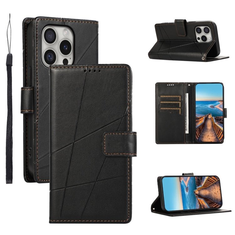 PU Genuine Leather Texture Embossed Line Phone Case, For iPhone 17 Pro Max, For iPhone 17 Pro, For iPhone 17, For iPhone 17 Air, iPhone 16e, For iPhone 16 Pro Max, For iPhone 16 Pro, For iPhone 16 Plus