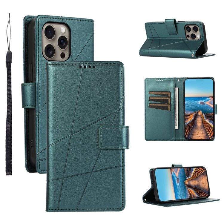 PU Genuine Leather Texture Embossed Line Phone Case, For iPhone 17 Pro Max, For iPhone 17 Pro, For iPhone 17, For iPhone 17 Air, iPhone 16e, For iPhone 16 Pro Max, For iPhone 16 Pro, For iPhone 16 Plus