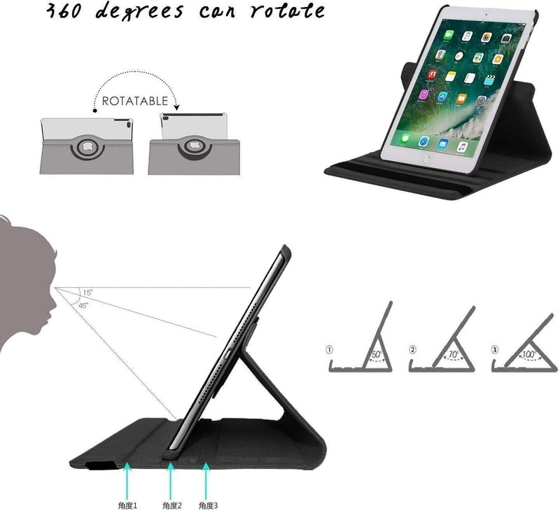 Rotating Case for Ipad 9Th Generation (2021) / 8Th Generation (2020) / 7Th Gen (2019) 10.2 Inch - 360 Degree Rotating Stand Protective Cover, Auto Sleep/Wake Function