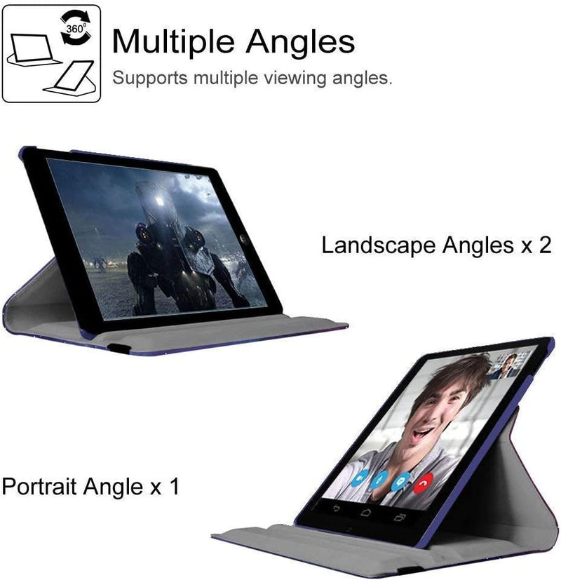 Rotating Case for Ipad 9Th Generation (2021) / 8Th Generation (2020) / 7Th Gen (2019) 10.2 Inch - 360 Degree Rotating Stand Protective Cover, Auto Sleep/Wake Function