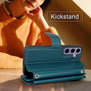 Samsung Galaxy S24 5G Case Wallet Cash Coin Zipper Pocket Long Shoulder