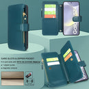 Samsung Galaxy S24 5G Case Wallet Cash Coin Zipper Pocket Long Shoulder
