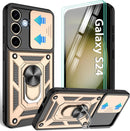 Samsung Galaxy S24 Plus 360°Rotation Ring Kickstand Case Rose Gold