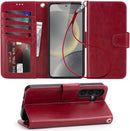 Samsung Galaxy S24 Plus 5G Wallet Case Flip Cover Kickstand Wristlet Strap