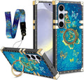 Samsung Galaxy S24 Plus Butterfly Blue Shockproof Protection Cover