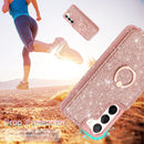 Samsung Galaxy S24 Plus Case Glitter Wallet Case Shockproof Leather Cover