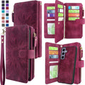 Samsung Galaxy S24 Plus Detachable Magnetic Zipper Wallet Leather Case