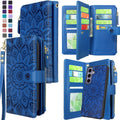 Samsung Galaxy S24 Plus Detachable Magnetic Zipper Wallet Leather Case