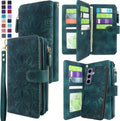 Samsung Galaxy S24 Plus Detachable Magnetic Zipper Wallet Leather Case