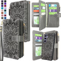 Samsung Galaxy S24 Plus Detachable Magnetic Zipper Wallet Leather Case