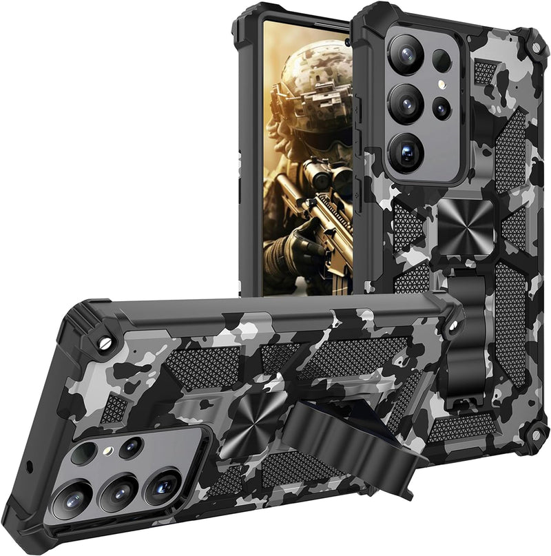 Samsung Galaxy S24 Plus Metal Kickstand Camo Phone Cover - Gorilla Cases