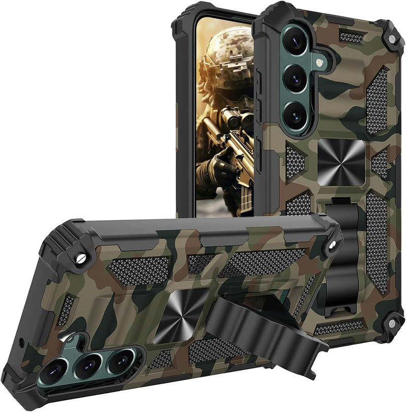 Samsung Galaxy S24 Plus Metal Kickstand Camo Phone Cover - Gorilla Cases