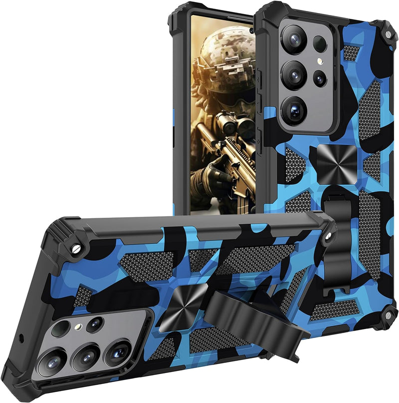 Samsung Galaxy S24 Plus Metal Kickstand Camo Phone Cover - Gorilla Cases