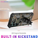 Samsung Galaxy S24 Plus Metal Kickstand Camo Rotate Ring Stand Case
