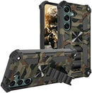 Samsung Galaxy S24 Plus Metal Kickstand Camo Rotate Ring Stand Case