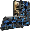 Samsung Galaxy S24 Plus Metal Kickstand Camo Rotate Ring Stand Case