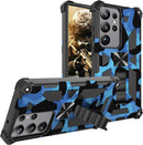 Samsung Galaxy S24 Plus Metal Kickstand Camo Rotate Ring Stand Case