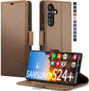 Samsung Galaxy S24+ Plus Wallet Card Holder Kickstand Leather Flip Case