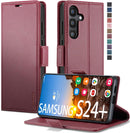 Samsung Galaxy S24+ Plus Wallet Card Holder Kickstand Leather Flip Case