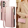 Samsung Galaxy S24+ Plus Wallet Case Card Holder Credit Card Slots Wine Red