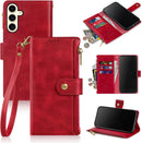 Samsung Galaxy S24+ Plus Wallet Case Card Holder Credit Card Slots Wine Red