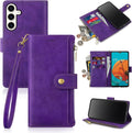 Samsung Galaxy S24+ Plus Wallet Case Card Holder Credit Card Slots Wine Red