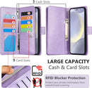 Samsung Galaxy S24 Plus Wallet Detachable Magnetic Glitter PU Leather Flip Case