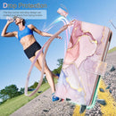 Samsung Galaxy S24 Plus Wallet Marble Rose Gold PU Strap Fullbody Girls Phone Case