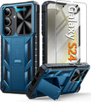 Samsung - Galaxy S24 Protective Phone Cover Kickstand & Slide Rugged Phone case