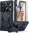 Samsung - Galaxy S24 Protective Phone Cover Kickstand & Slide Rugged Phone case
