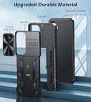 Samsung - Galaxy S24 Protective Phone Cover Kickstand & Slide Rugged Phone case