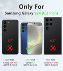 Samsung - Galaxy S24 Protective Phone Cover Kickstand & Slide Rugged Phone case