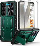 Samsung - Galaxy S24 Protective Phone Cover Kickstand & Slide Rugged Phone case