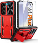 Samsung - Galaxy S24 Protective Phone Cover Kickstand & Slide Rugged Phone case