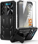Samsung - Galaxy S24 Protective Phone Cover Kickstand & Slide Rugged Phone case