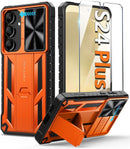 Samsung - Galaxy S24 Protective Phone Cover Kickstand & Slide Rugged Phone case