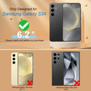 Samsung Galaxy S24 Ring Stand RFID - Blocking Wrist Strap Protective Flip Cases