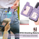 Samsung Galaxy S24 Ring Stand RFID - Blocking Wrist Strap Protective Flip Cases