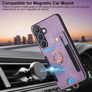 Samsung Galaxy S24 Ring Stand RFID - Blocking Wrist Strap Protective Flip Cases