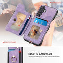 Samsung Galaxy S24 Ring Stand RFID - Blocking Wrist Strap Protective Flip Cases