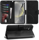 Samsung Galaxy S24 Ultra 5G Wallet Kickstand Wristlet Strap Rose Gold