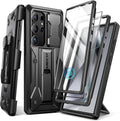 Samsung Galaxy S24 Ultra Case Phone Case Kickstand & Belt - Clip 6.8", Black