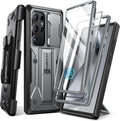 Samsung Galaxy S24 Ultra Case Phone Case Kickstand & Belt - Clip 6.8", Black